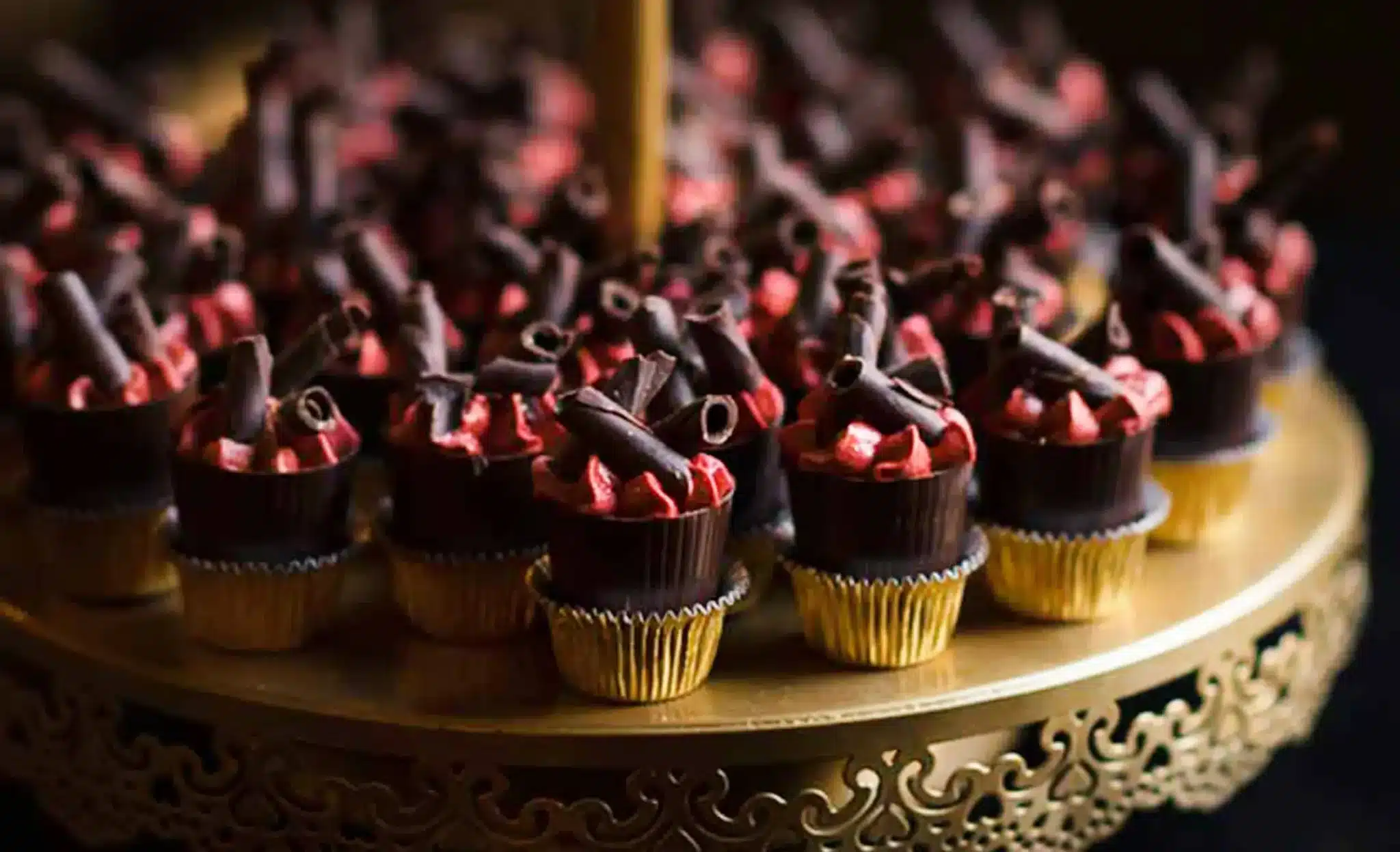 Traditional Gatsby Chocolate Bar Strawberry Cups Vintage Gold Jaspers Berry Bespoke Sweets