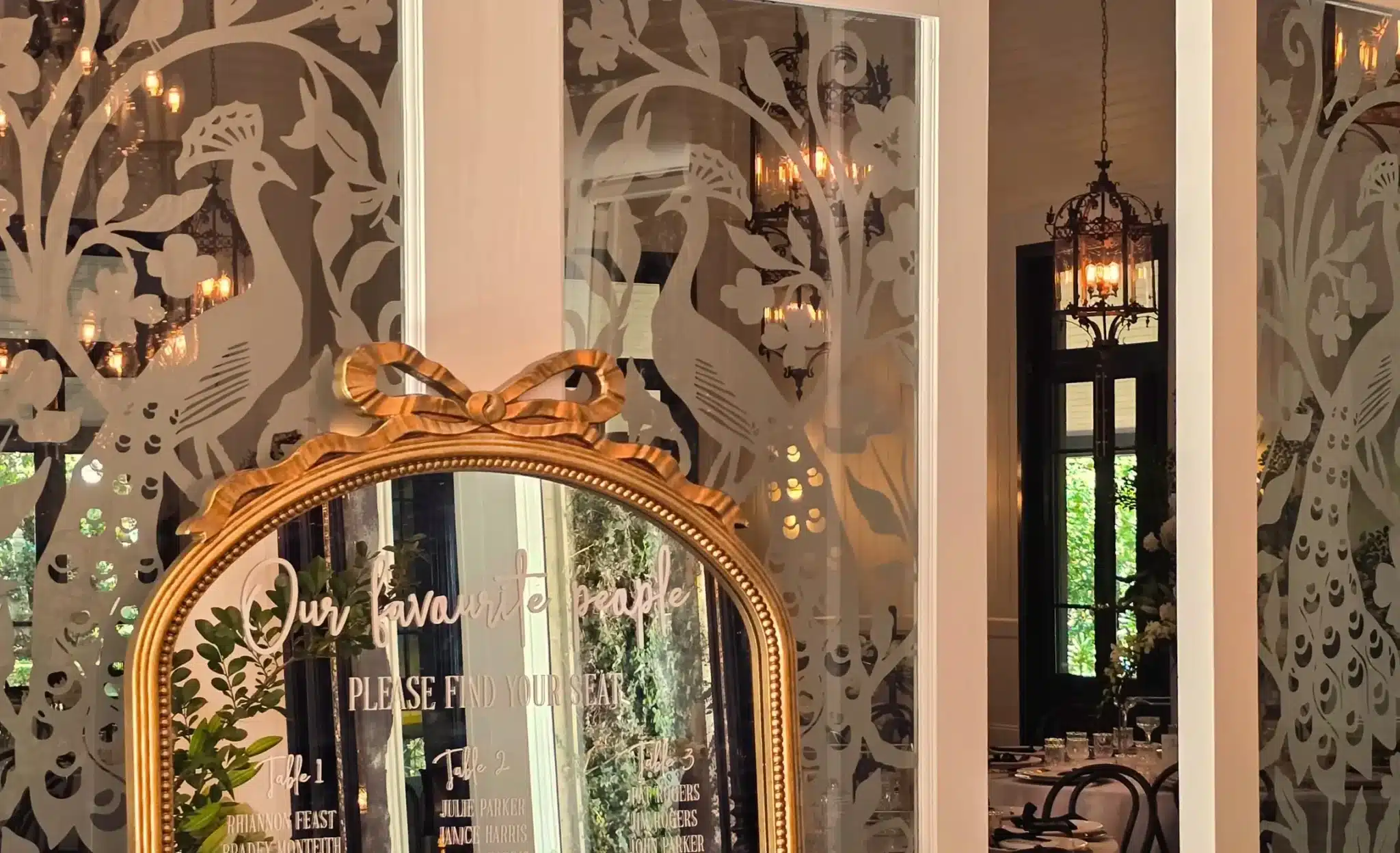 Jaspers Berry The Orangery Entry Doors Bespoke Gold Luxury Seating Chart Wedding Day Brass Carriage Lanterns Destination Venue Reception