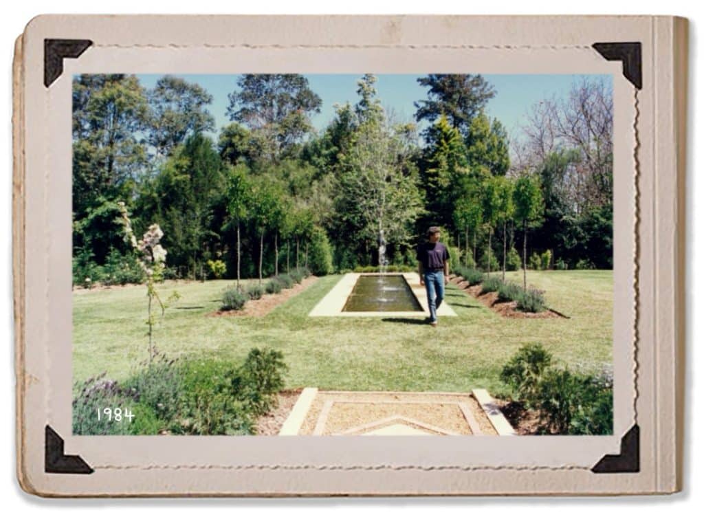 1984 Rill History Water Feature Landscape Garden Trees Plants Jaspers Berry Album