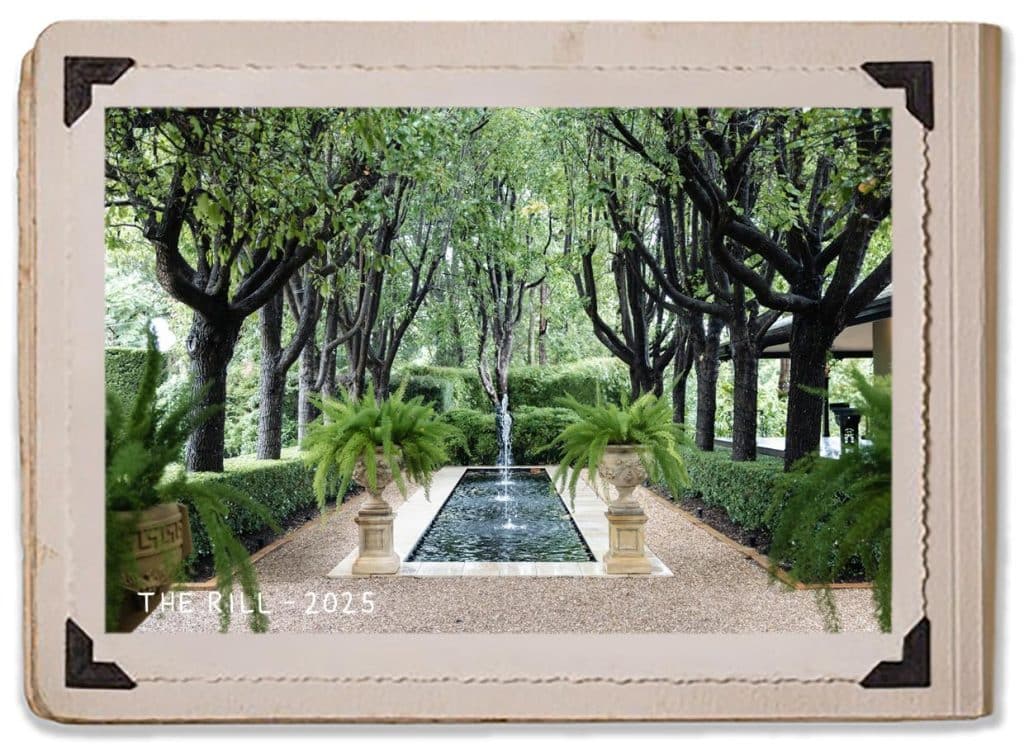 2025 Rill Renovation Manicured Gardens Curated Gardens Fountain History Jaspers Berry Album