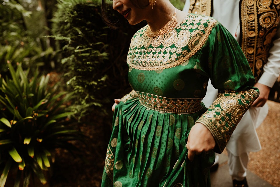 Afghan-Traditional-Dress-Gold-Inlay-Jaspers-Garden-Wedding-Bridal-Photography-South-Coast-NSW