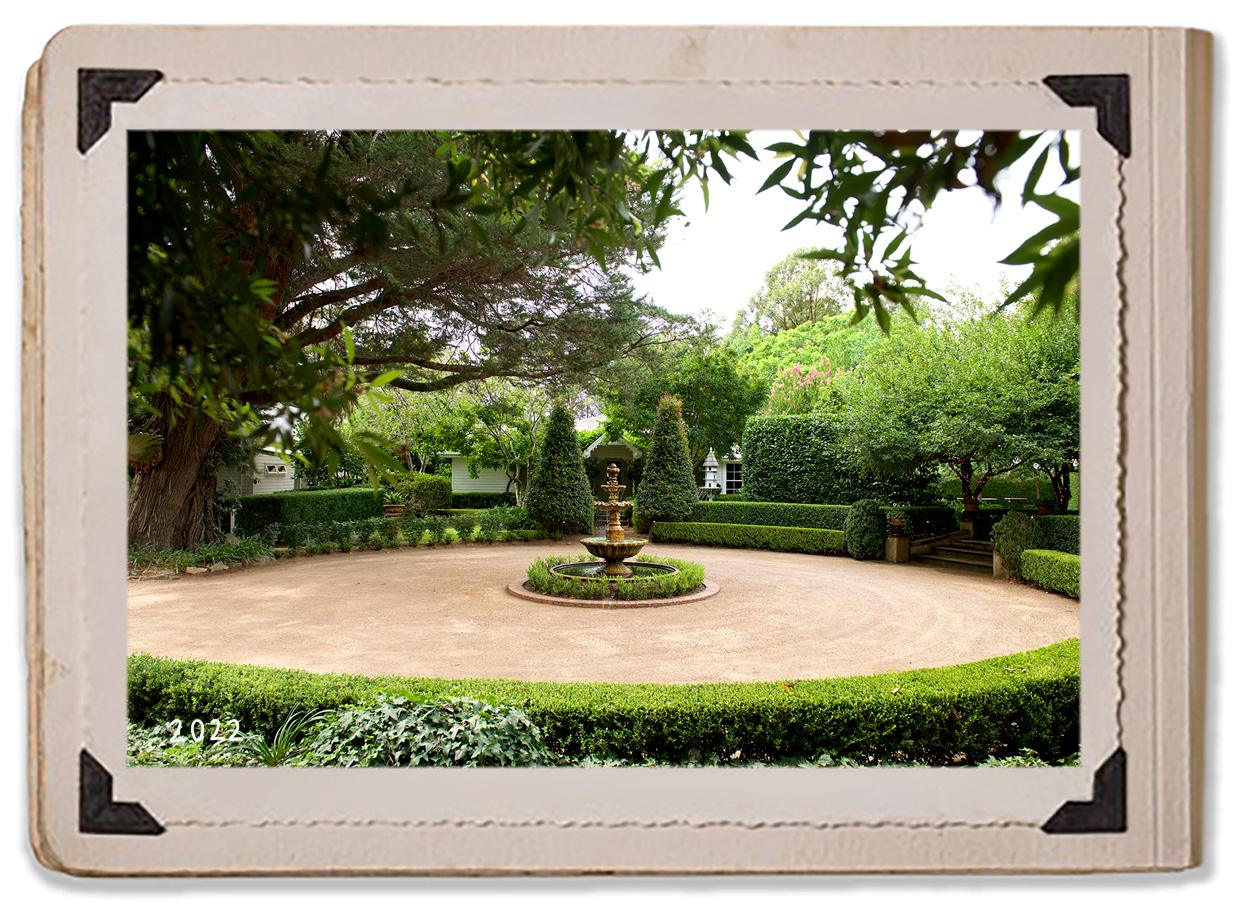 Carriageway Fountain Manicured Gardens Jaspers Berry History 2022 Renovations Album