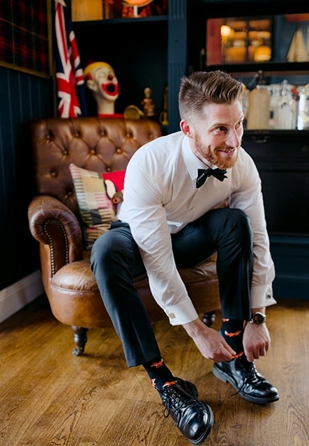Groom Dressing Club Lounge Bow Tie Chesterfield Whiskey Bar Jaspers Berry South Coast NSW