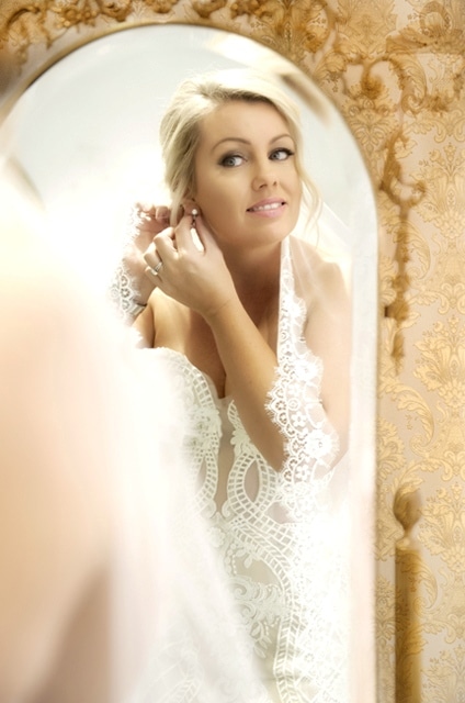 Hollywood Regency Gilt Mirror Bride Makeup Bridal Salon Jaspers Berry South Coast NSW