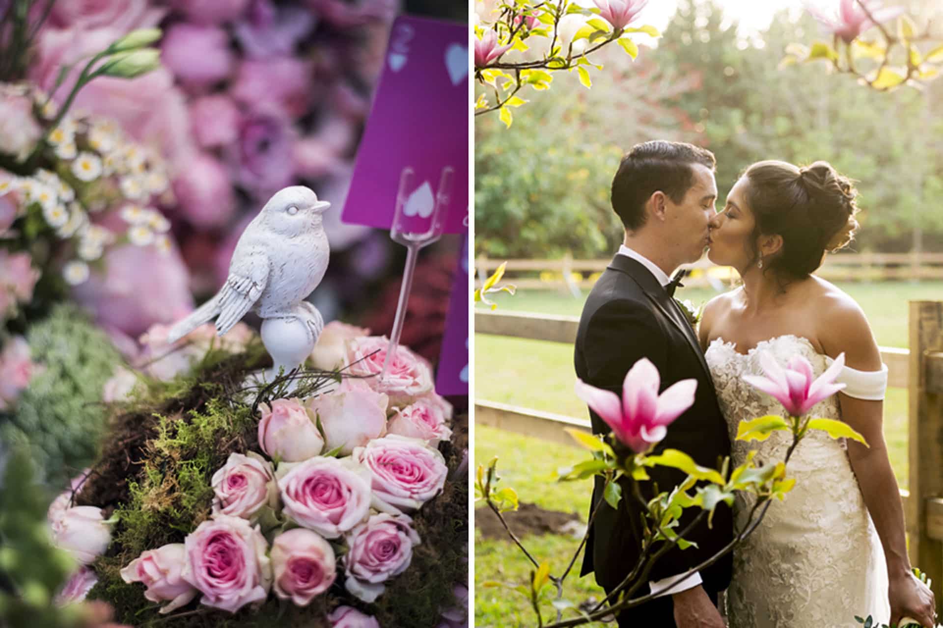 Magnolia-Bird-Spring-Wedding-Bridal-Couple-Bride-and-Groom-Portrait-Elegant-Wedding-Jaspers-Berry-Country-Wedding