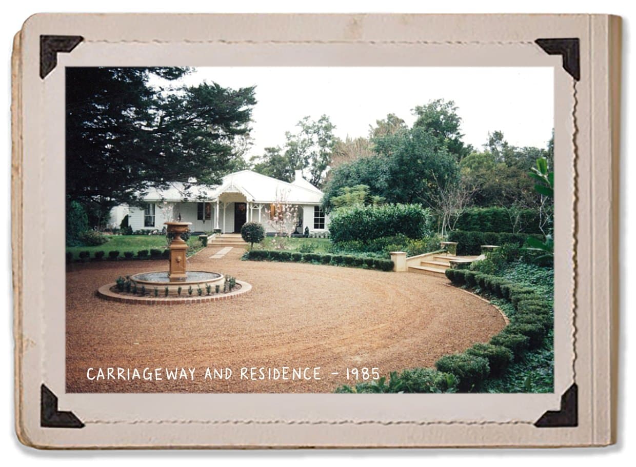 Residence Carriageway History Fountain Jaspers Berry Garden 1985 Album