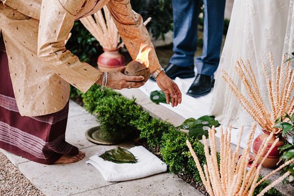Traditional-Sri-Lankan-Wedding-Ceremony-Coconut-Sacred-Fire-Betel-Leaf-Offering-Jaspers-Berry-South-Coast-NSW