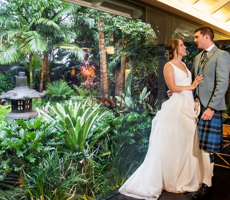 Tropical-Garden-Colonial-Verandahs-Bride-and-Groom-Tartan-Kilt-Jaspers-Berry-South-Coast-NSW