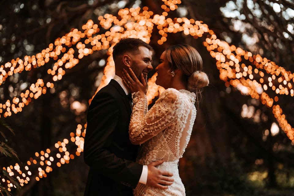 Twilight-Wedding-Bride-and-Groom-Bride-and-Groom-Portrait-Secret-Garden-Wedding-Magic-Magical-Faraway-Tree-Jaspers-Berry-Elegant-Wedding
