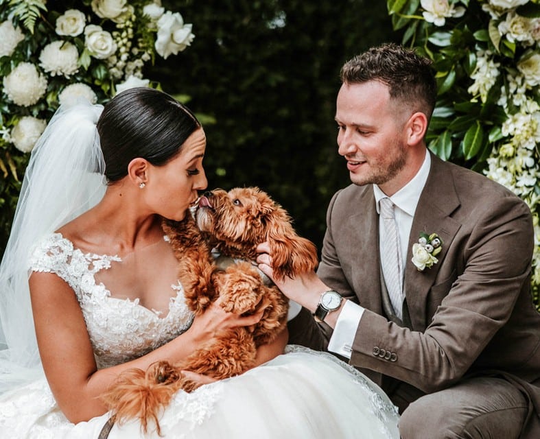 Dog Bride Groom Ceremony Arch Jaspers Berry South Coast NSW