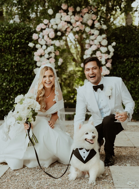 Dog Ceremony Arch Lace Veil Bridal Bouquet Arch Jaspers Berry South Coast NSW