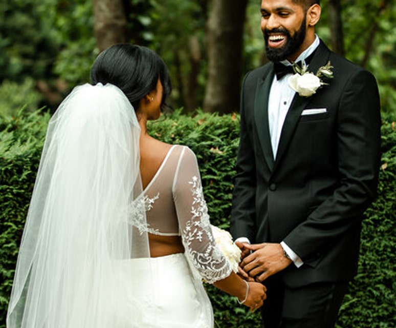 First Look First Embrace Sri Lankan Wedding Ceremony Jaspers Berry NSW