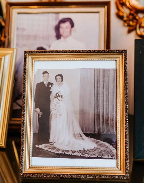 Family Memory Photographs Marble Foyer Wedding Gold Frames Jaspers Berry South Coast NSW
