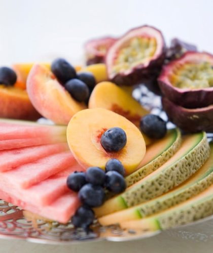 Bridal Salon Wellness High Tea Fruit Platter Hollywood Regency Jaspers Berry South Coast NSW