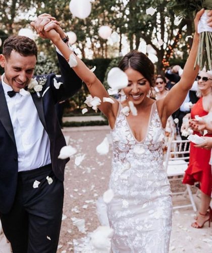 Confetti White Rose Petals Bride and Groom Cheers Jaspers Berry South Coast NSW