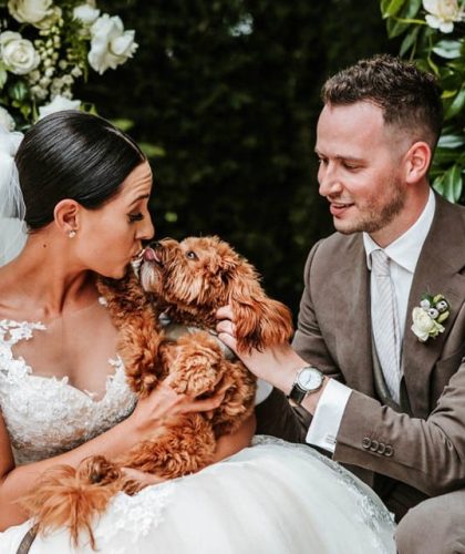 Dog Bride Groom Ceremony Arch Jaspers Berry South Coast NSW