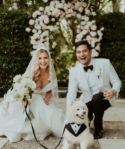 Dog Ceremony Arch Lace Veil Bridal Bouquet Arch Jaspers Berry South Coast NSW