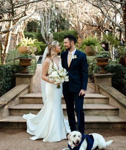 Dog Labrador Bridal Couple Portrait Photography Jaspers Berry South Coast NSW