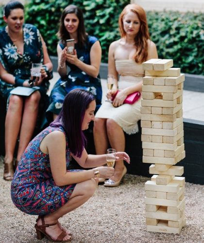 Giant Jenga Wedding Games Canape Service Jaspers Berry South Coast NSW