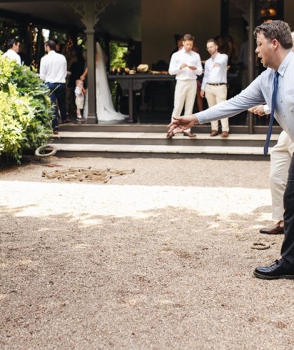 Quoits Garden Wedding Games Courtyard Canape Service Jaspers Berry South Coast NSW
