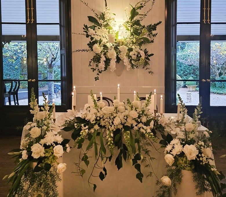 Sweetheart Bridal Table The Orangery Jaspers Berry Brass Candlesticks