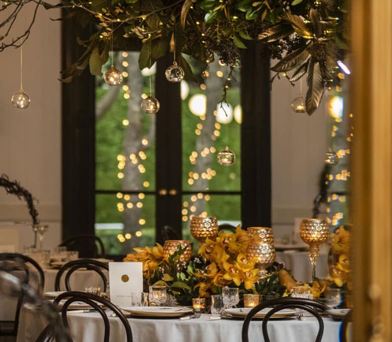 The-Orangery-Forest-Greenery-Cymbidium-Orchids-Gold-Goblets-Magnolia-Gilded-Mirrors-Jaspers-Berry-South-Coast-NSW