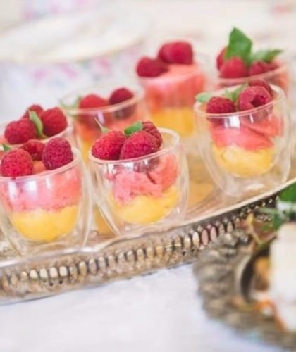 Wellness High Tea Fruit Sorbet Luxury Silverware Bridal Salon Jaspers Berry South Coast NSW